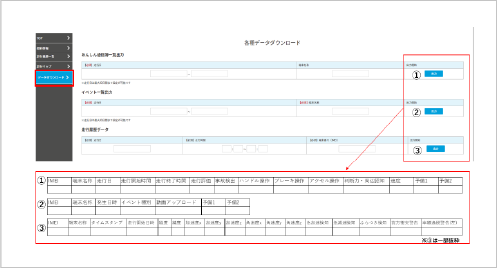 各種データダウンロード